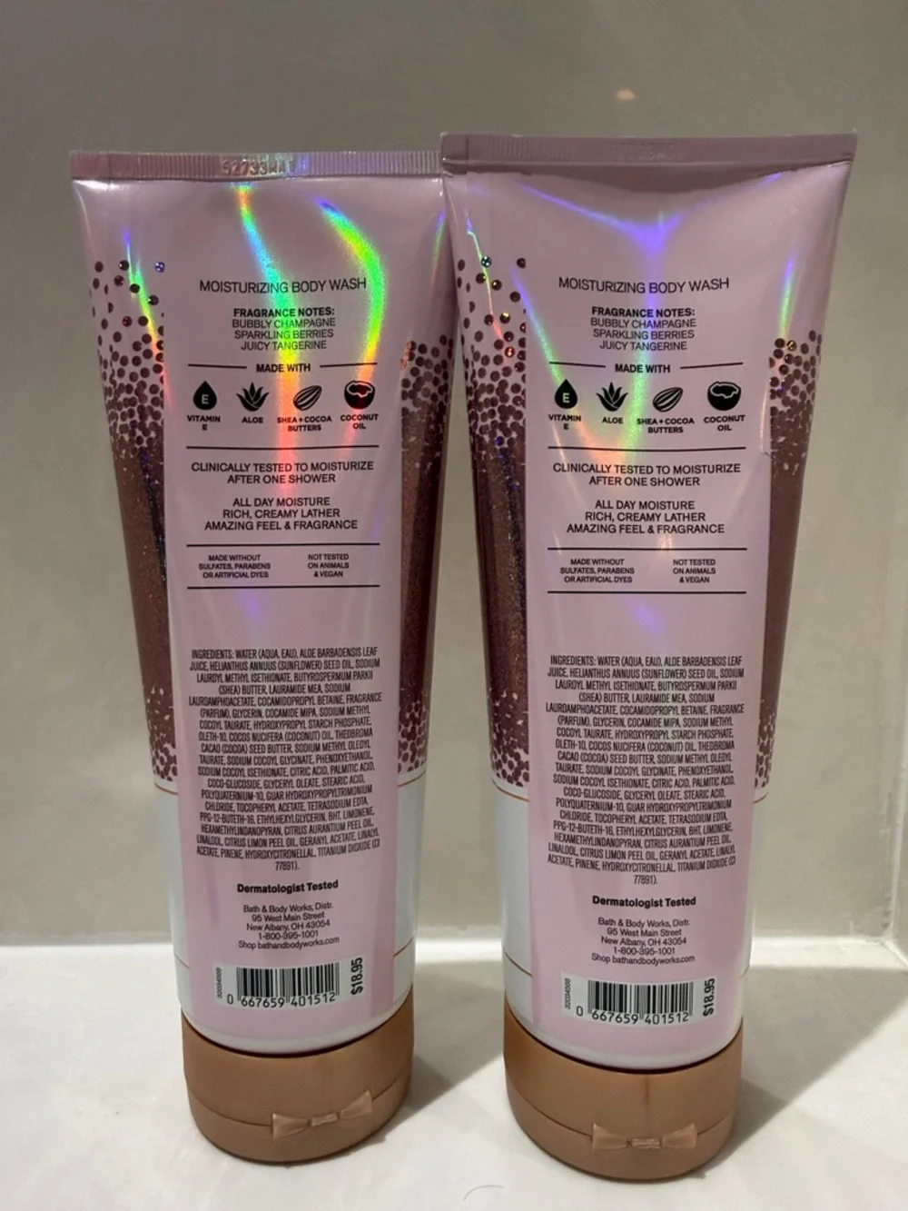 Bath & Body Works Champagne Toast Moisturizing Body Wash 2 - 10 FLOZ Full Size